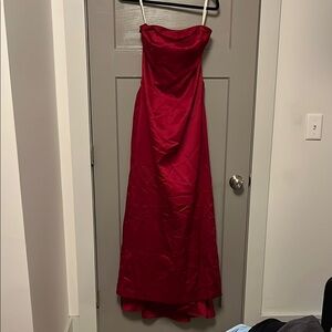 David's Bridal Rich Red Dress
